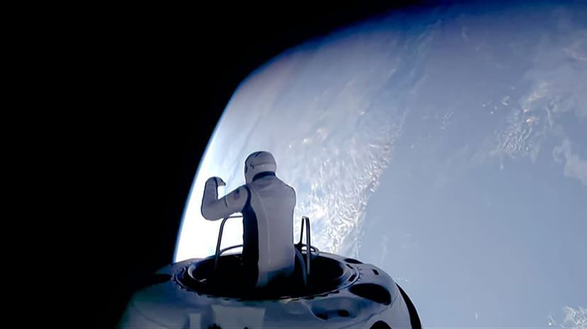 Jared Isaacman performs the first ever commercial spacewalk