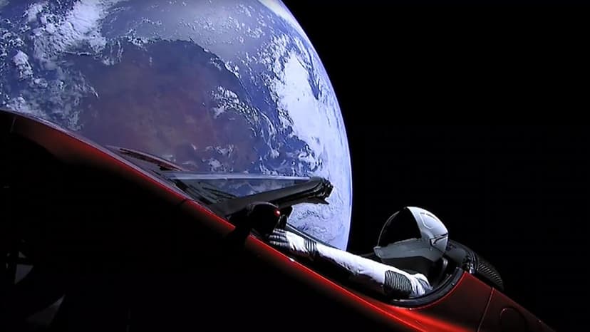 Starman in space